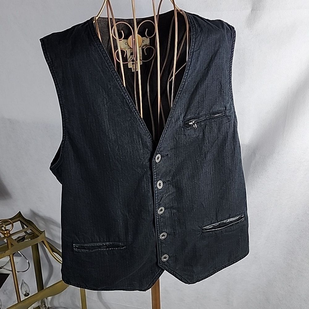 Vtg John Varvatos Converse Collaboration Vest Size L Chuck Taylor